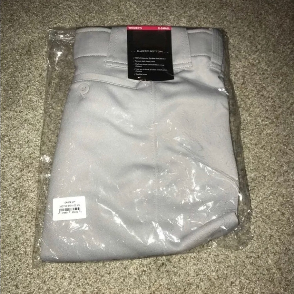 Women's X-Small Grey Mizuno Softball Pants